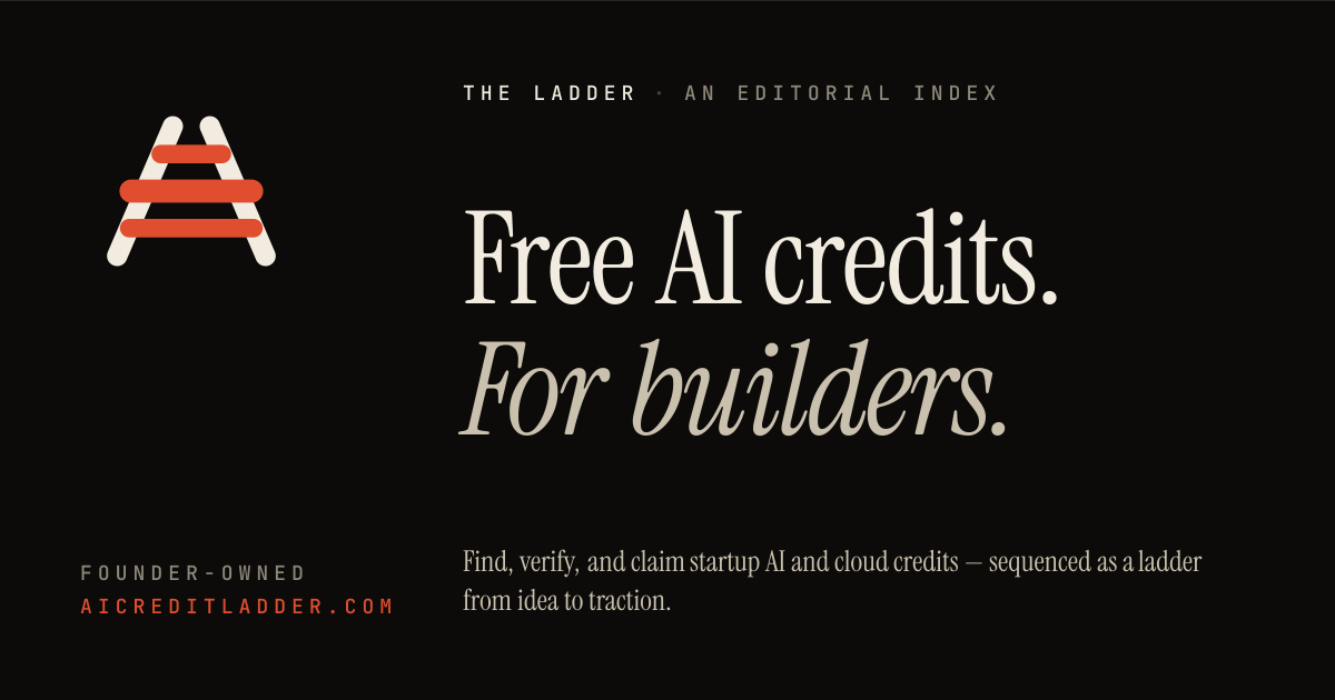 Voice app — startup credits · AI Credit Ladder